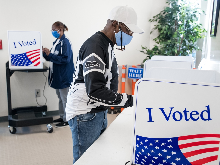 Black voters cast their ballots in South Carolina